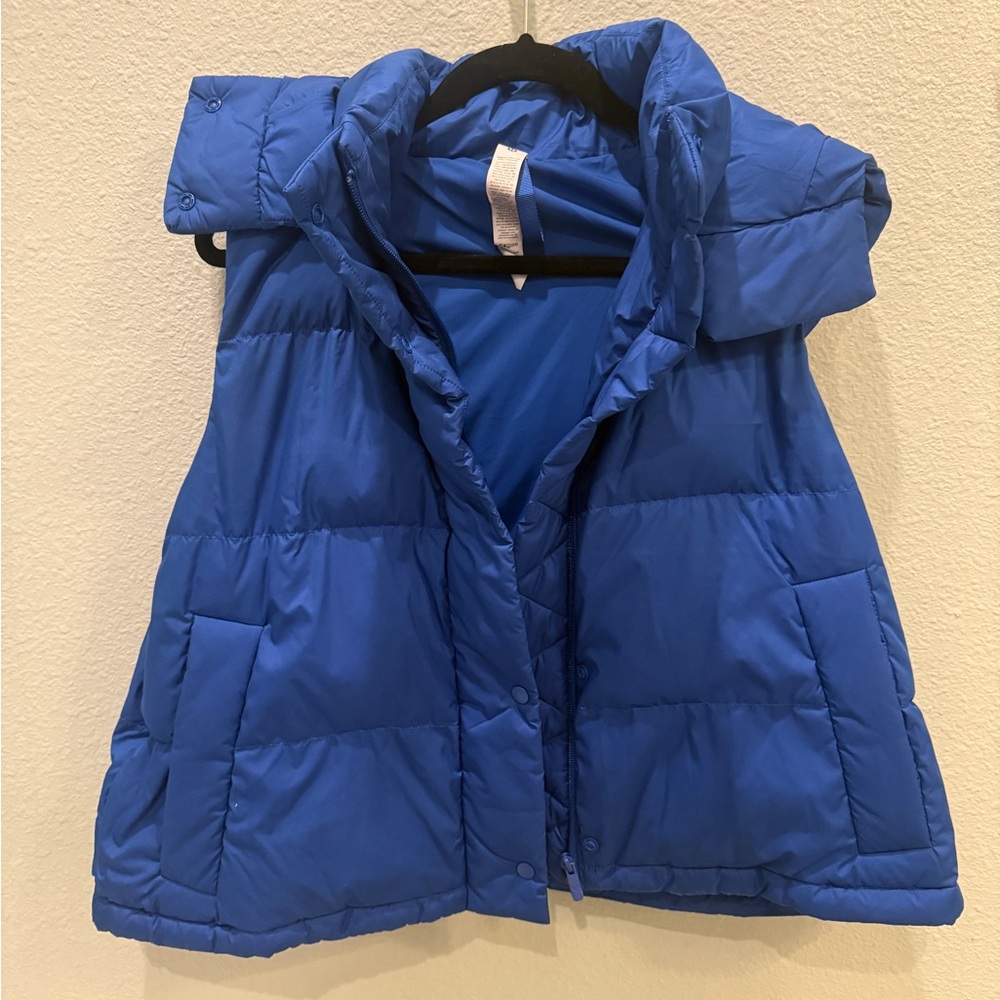 Lululemon Wunder Puff Cropped Vest Symphony Blue Like New 12 - Picture 2 of 4